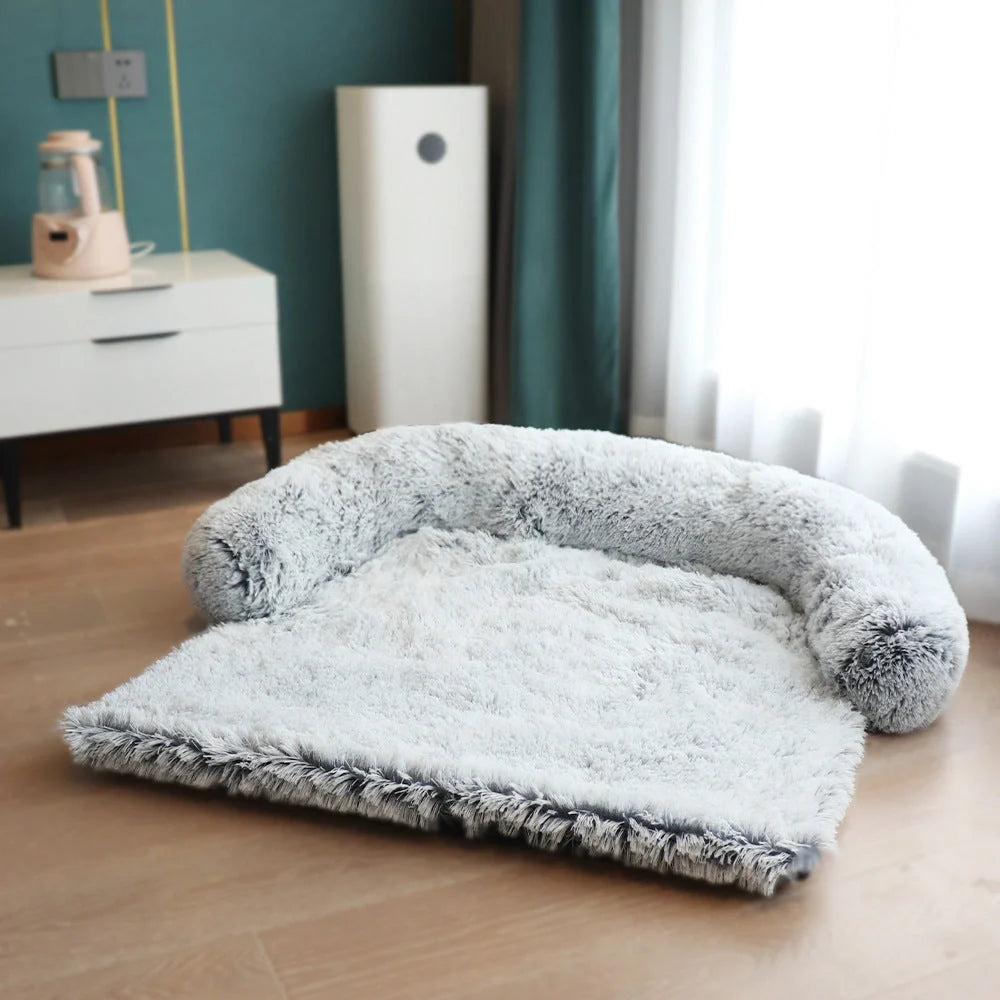 Removable pet dog mat with soft velvet fabric and self-warming polyester inner layer