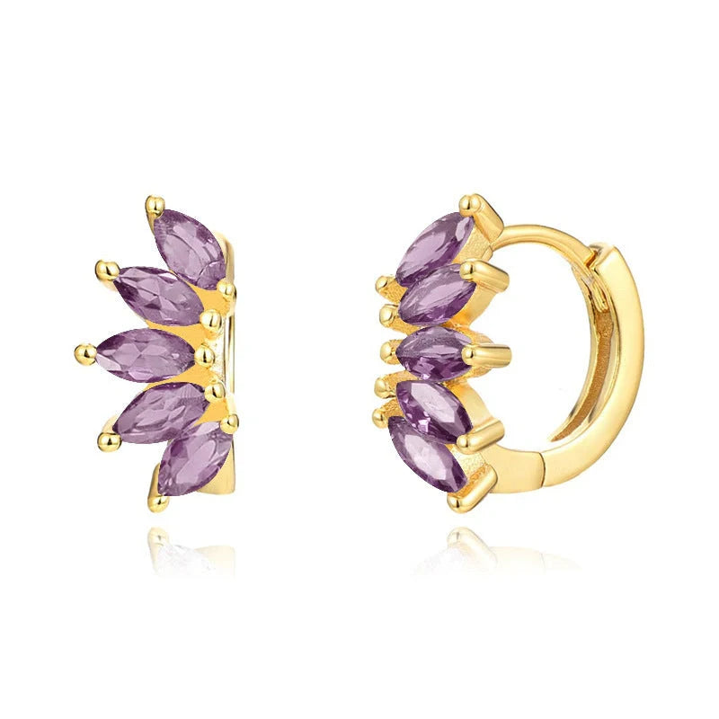Elegant British-inspired Horse Eye Stone Earrings with a mesmerising symmetrical design and premium precious stones