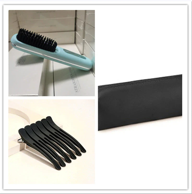 Cordless 2-in-1 Hair Straightener Brush with LCD Display, Offering Versatile Styling on the Go