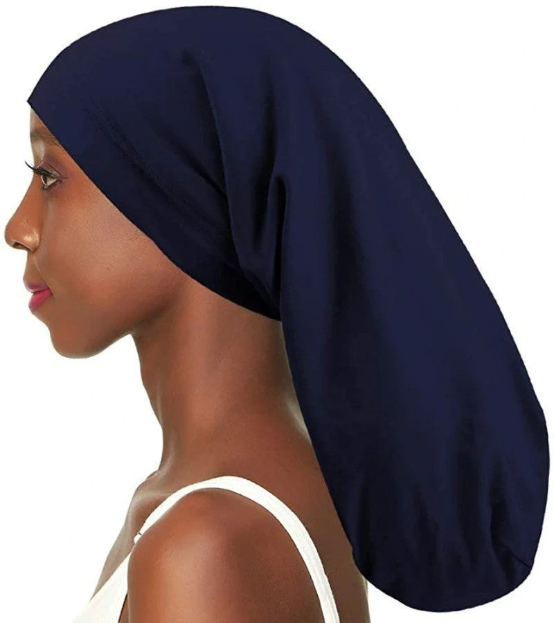 Women's adjustable satin nightcap in various colours with cotton lining