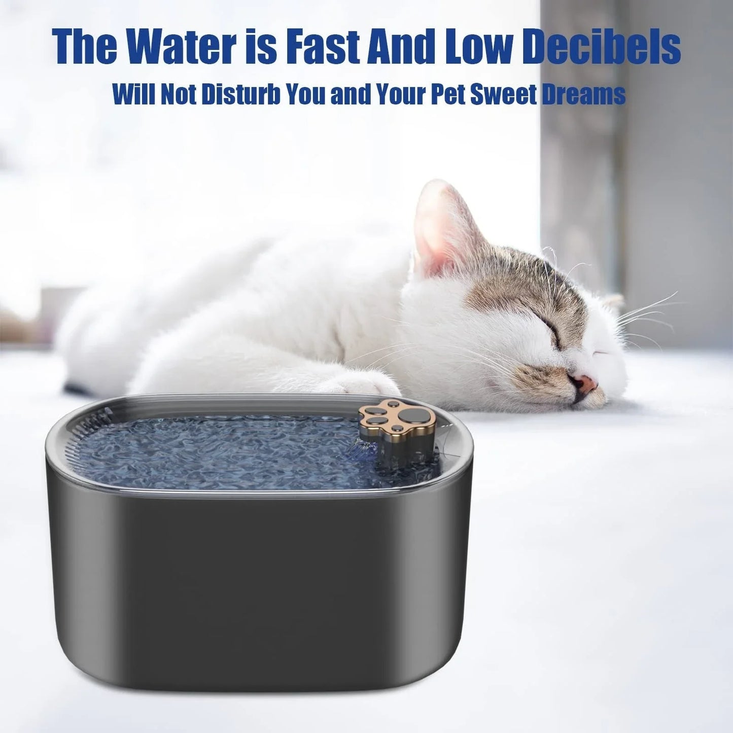 Quiet 3L Automatic Pet Water Fountain with LED Lights for Dogs and Cats - Premium Hydration Solution