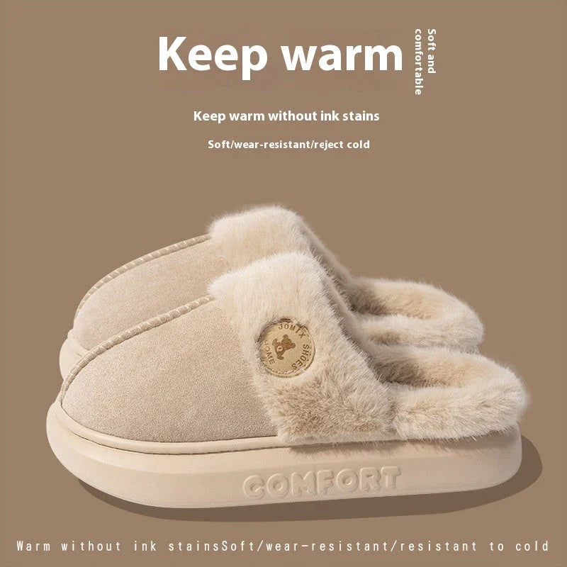 Plush, fleece-lined slippers in a variety of colors for women and men to wear indoors and outdoors