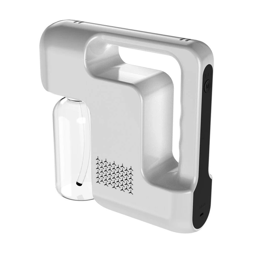 Powerful cordless disinfecting sprayer with rechargeable battery, adjustable spray settings, and compact portable design for thorough home sanitization