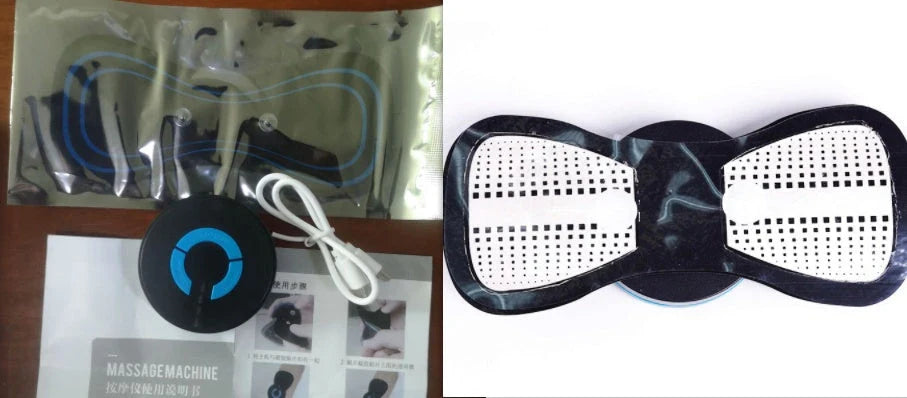 Compact rechargeable electric massager for relieving neck and shoulder tension
