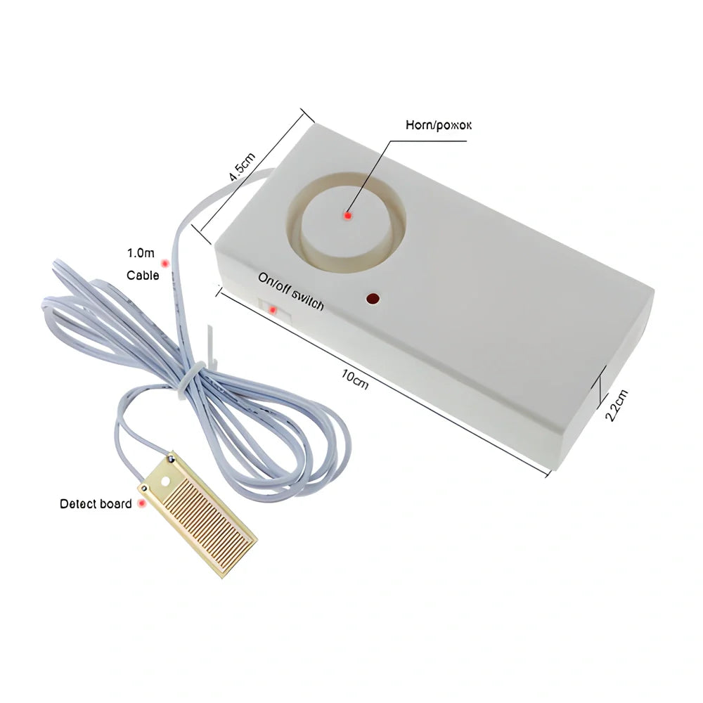 Premium 130dB flood alarm with sensor for protecting homes and businesses from unexpected water leaks