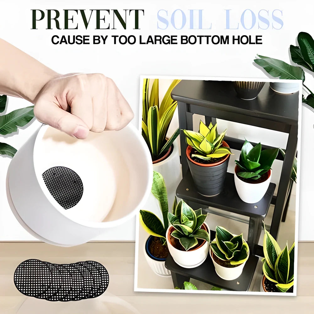 Premium Anti-Leakage Flower Pot Bottom Pads - 100 Pieces for Indoor and Outdoor Potted Plants