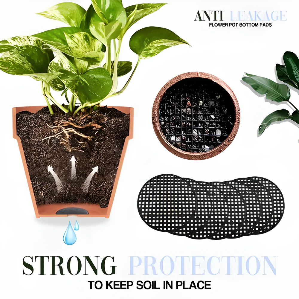Premium Anti-Leakage Flower Pot Bottom Pads - 100 Pieces for Indoor and Outdoor Potted Plants
