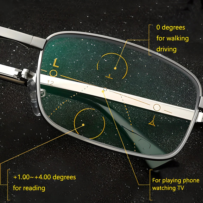 GiftHome UK Folding Anti Blue Light Reading Glasses with Premium Leather Case