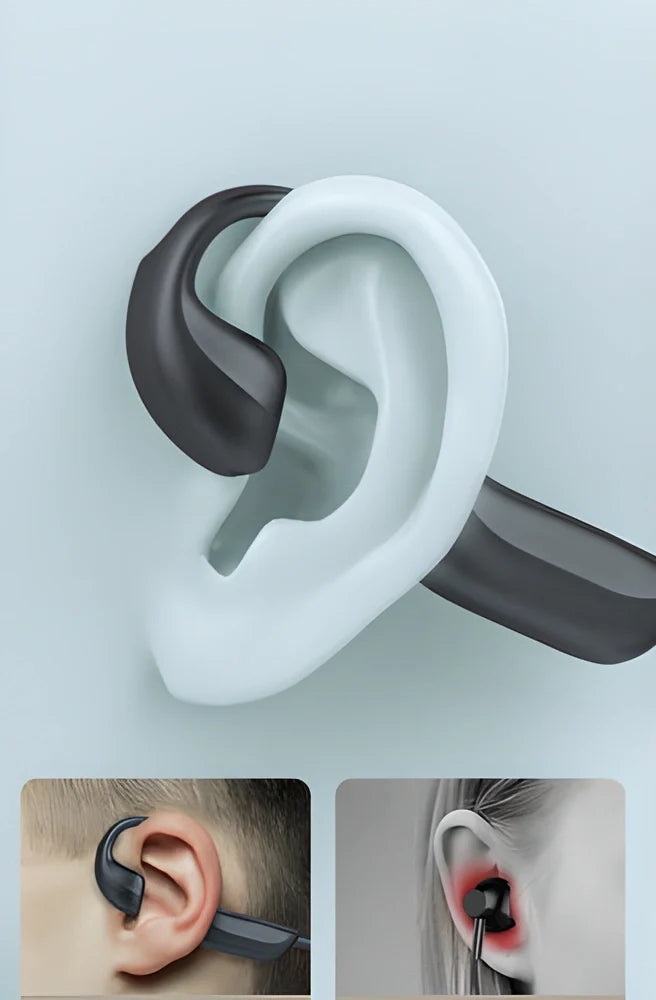 G100™ Premium Wireless Bone Conduction Bluetooth Earphones with flexible wrap-around design