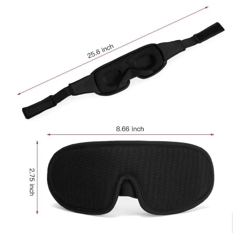 Luxury 3D memory foam sleep mask with adjustable elastic band for a tailored fit and complete darkness