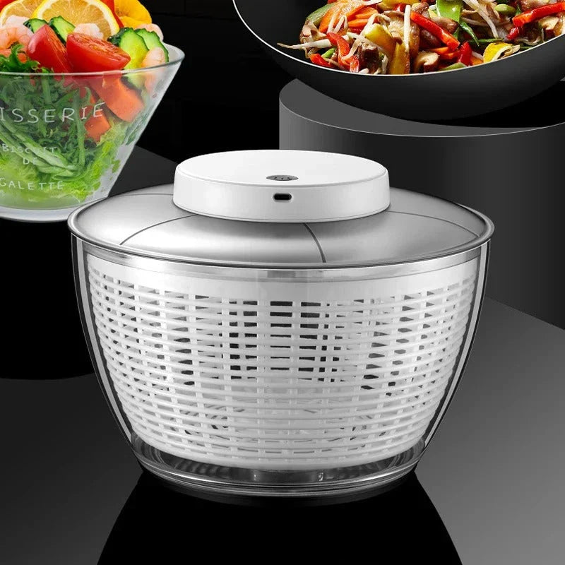 Efficient Electric Vegetable Dehydrator and Salad Spinner with modern design and easy-to-use controls
