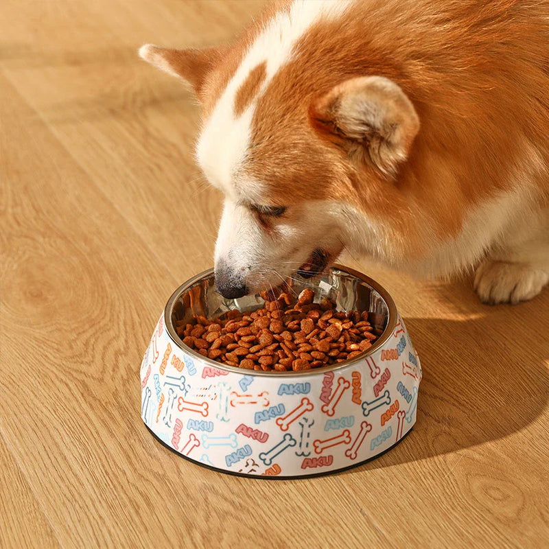 GiftHome UK Anti-Tipping Stainless Steel Pet Food and Water Bowl - Durable Design for Mess-Free Mealtime