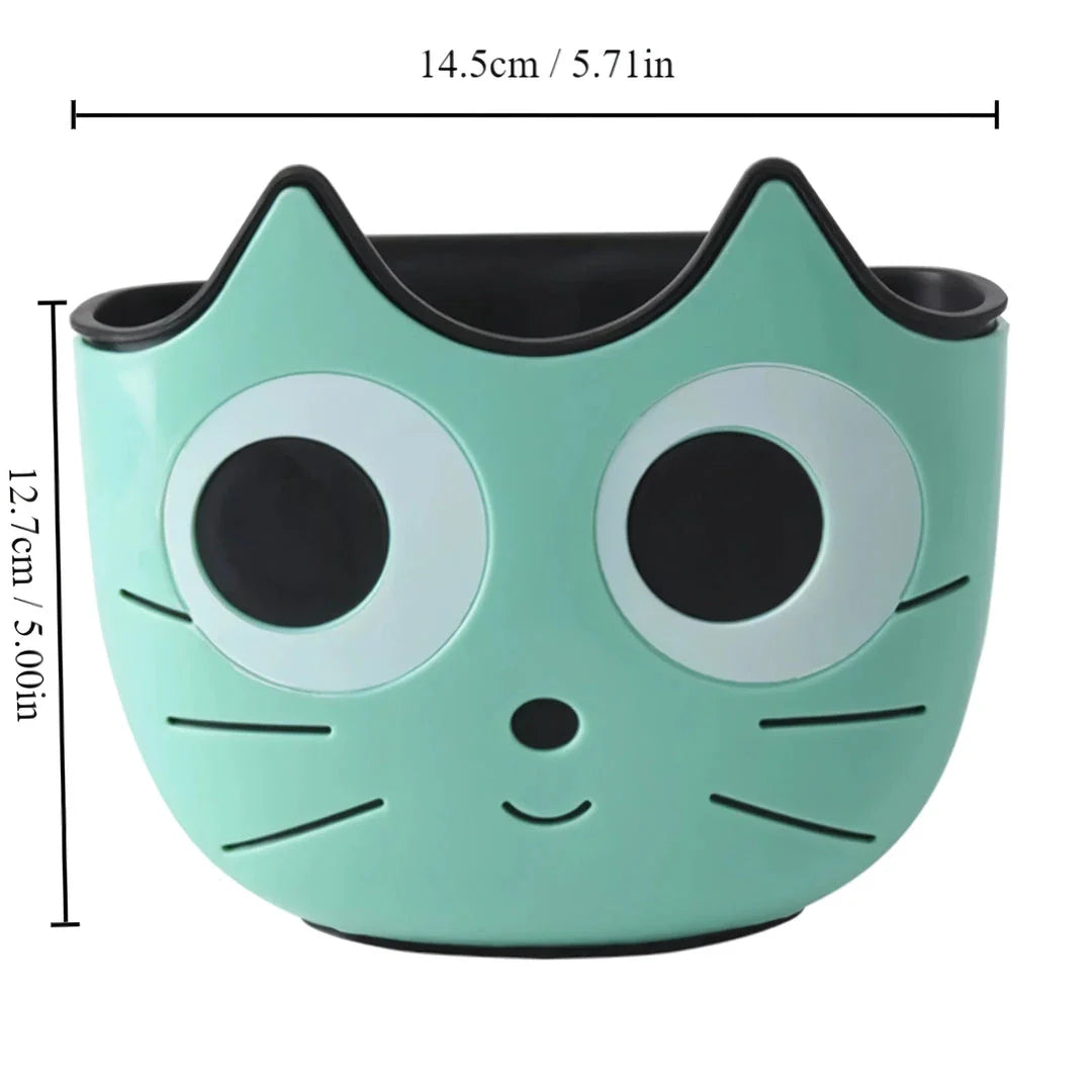 Creative Cartoon Cat Sink Drainage Bag - a charming and functional organiser for keeping your kitchen sink tidy and essentials within reach.