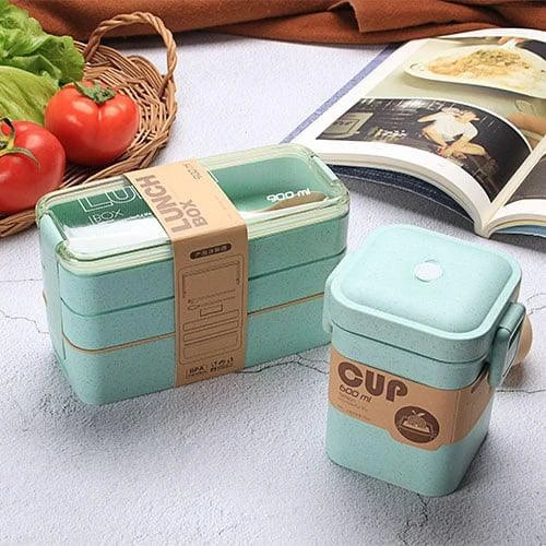 Premium 3-tier lunch box with thermal insulation, durable PP+AS material, and compact, portable design in a range of trendy colours