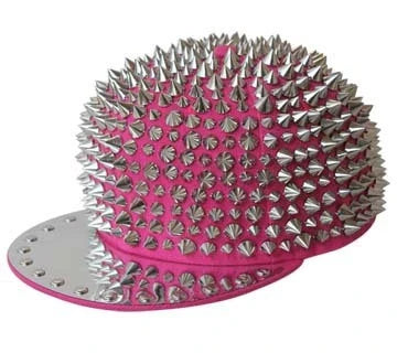 Punk-inspired street hat with pointed metal rivets in various colour combinations, featuring an adjustable and breathable design for versatile wear