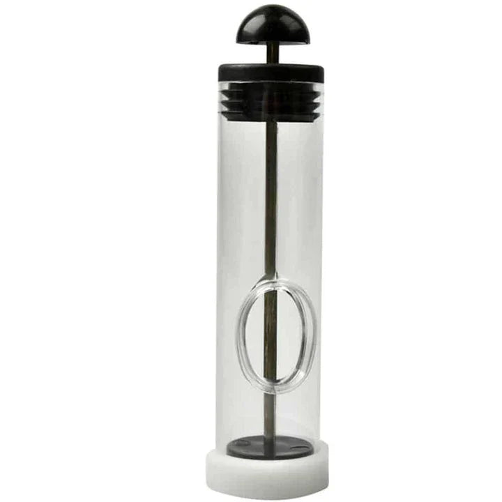 A transparent, adjustable-length tool for efficiently locating and marking queen bees in beehives.
