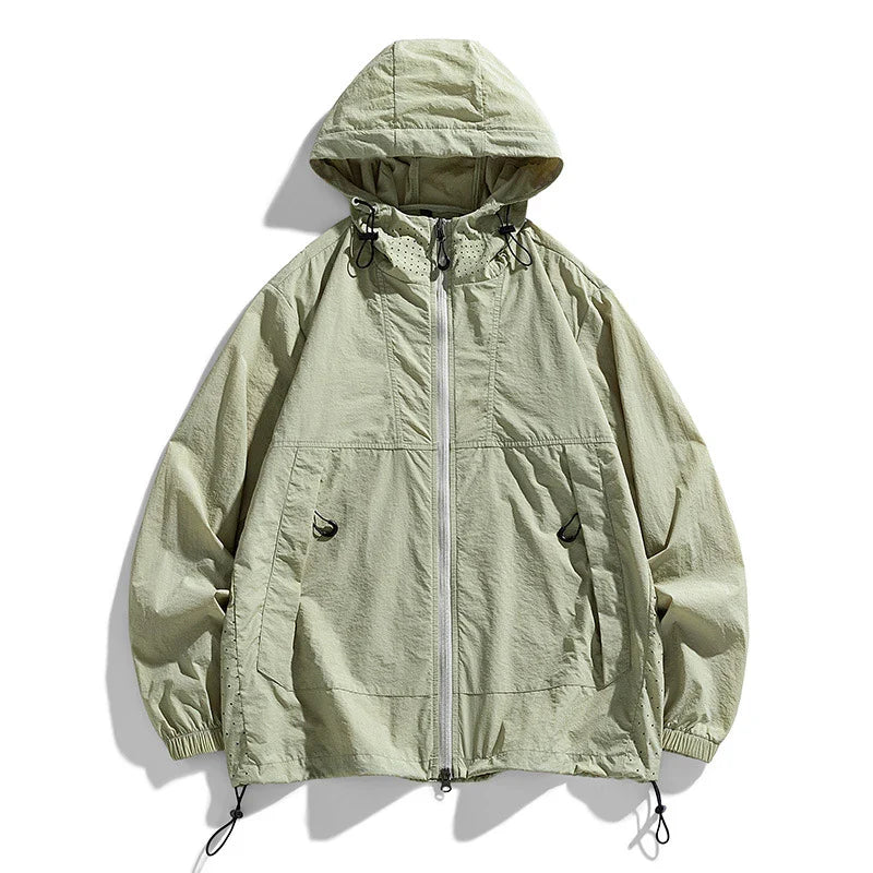 A lightweight, versatile outdoor jacket made from premium nylon fabric, perfect for British adventures and outdoor activities.