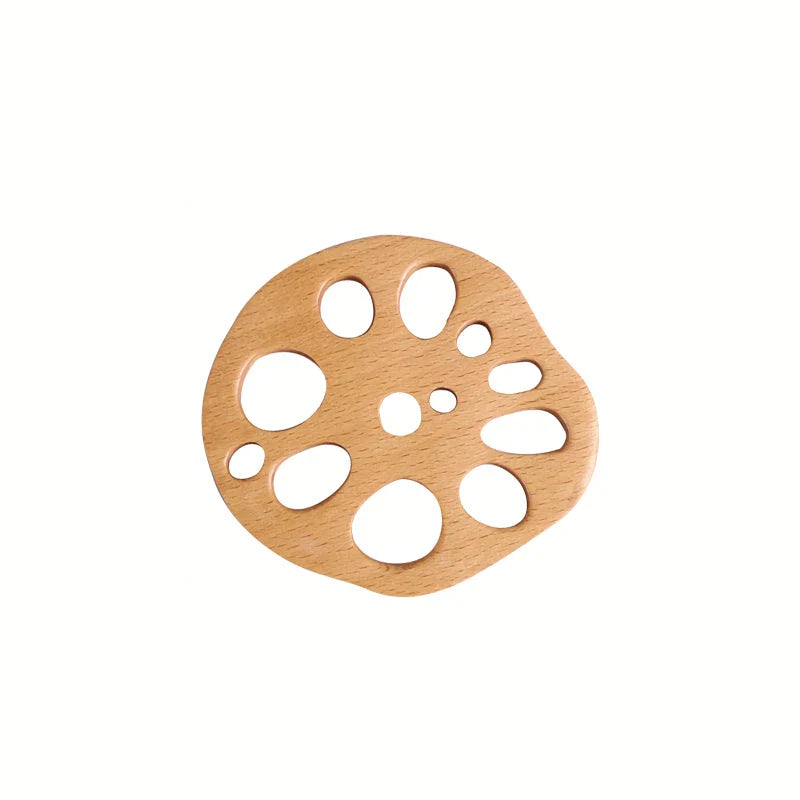 Beechwood Lotus Root Coaster - Elegant and Heat-Resistant Table Accessory