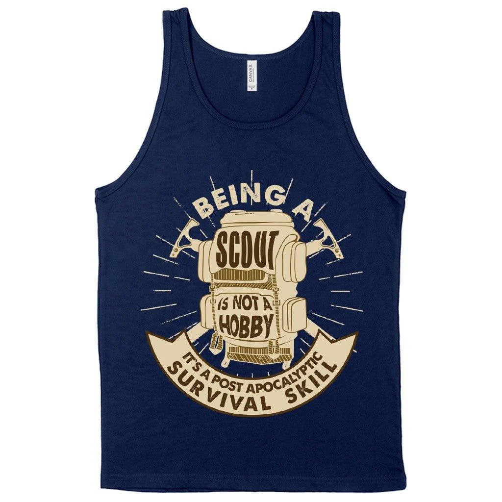Premium cotton tank top with rounded neckline and side-seam detailing, perfect for Scouts and outdoor enthusiasts
