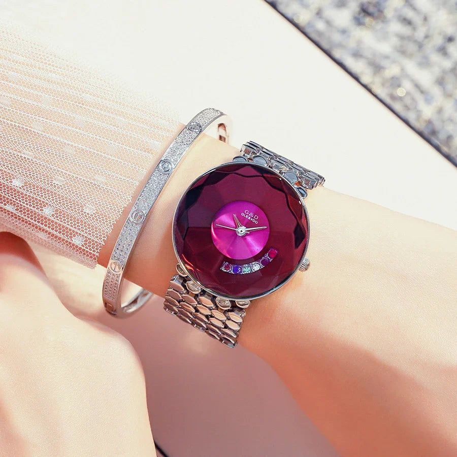 Premium stainless steel quartz watch with a sleek electroplated finish, ideal for formal and everyday wear.