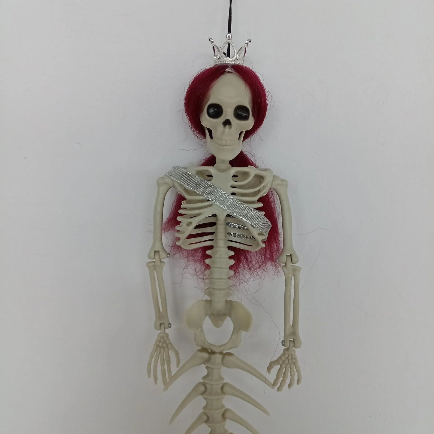 Mermaid bone pendant decoration in brown, dark purple, burgundy, and lake blue colours, ideal for Halloween outdoor courtyard displays