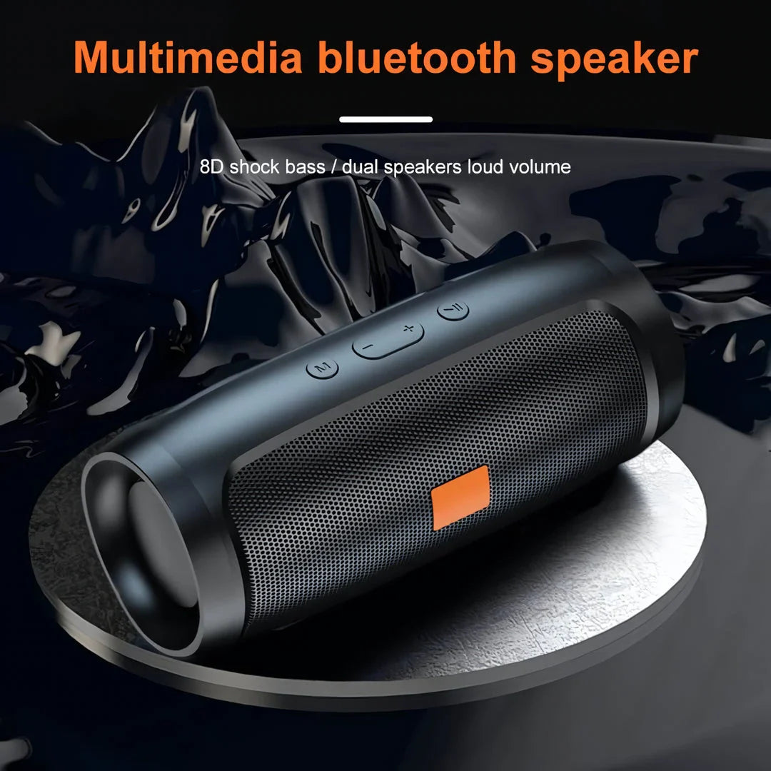 Powerful portable stereo Bluetooth speaker with deep bass and dual speakers for exceptional audio on the move