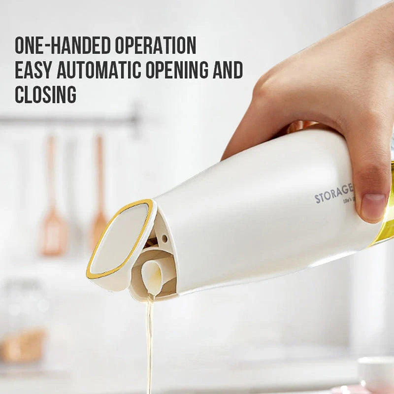 GiftHome UK Elegant and Leak-Proof Glass Oil Dispenser for Effortless Cooking