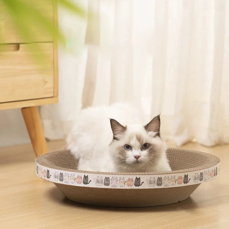 Durable Cat Scratcher Bed - Premium wooden construction, versatile design for feline relaxation and play