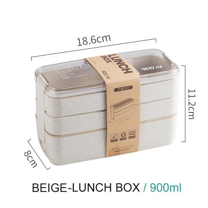 Premium 3-tier lunch box with thermal insulation, durable PP+AS material, and compact, portable design in a range of trendy colours