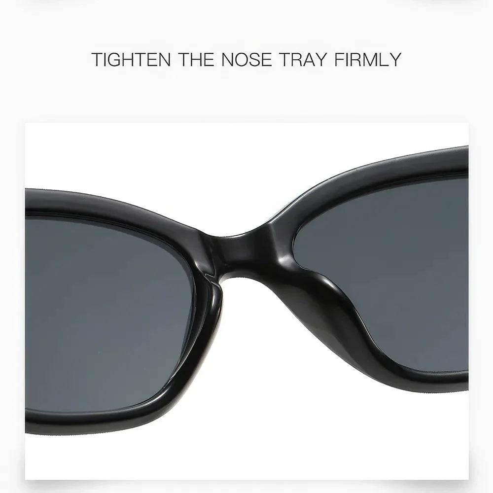 Classic cat-eye sunglasses with rice nail detail, offering UV protection and gradient lenses for a timeless, sophisticated look.