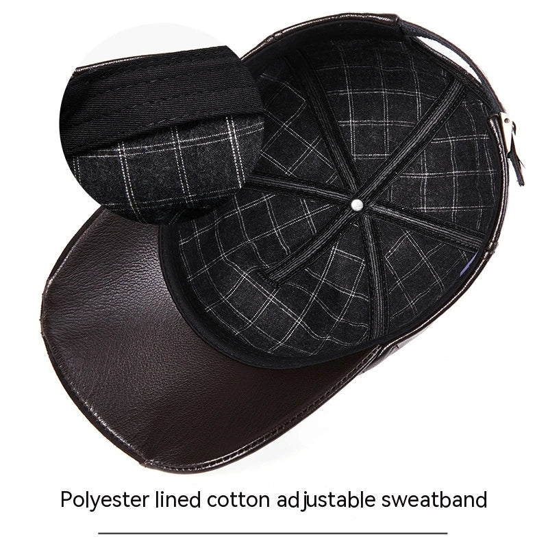 GiftHome UK Premium Genuine Leather British Baseball Cap