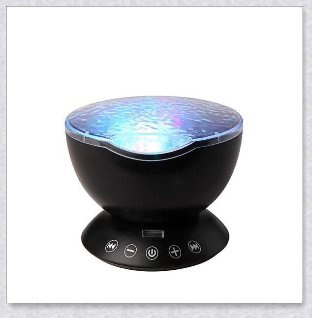 Soothing ocean wave LED projector creates a calming, spa-like atmosphere for relaxation and sleep