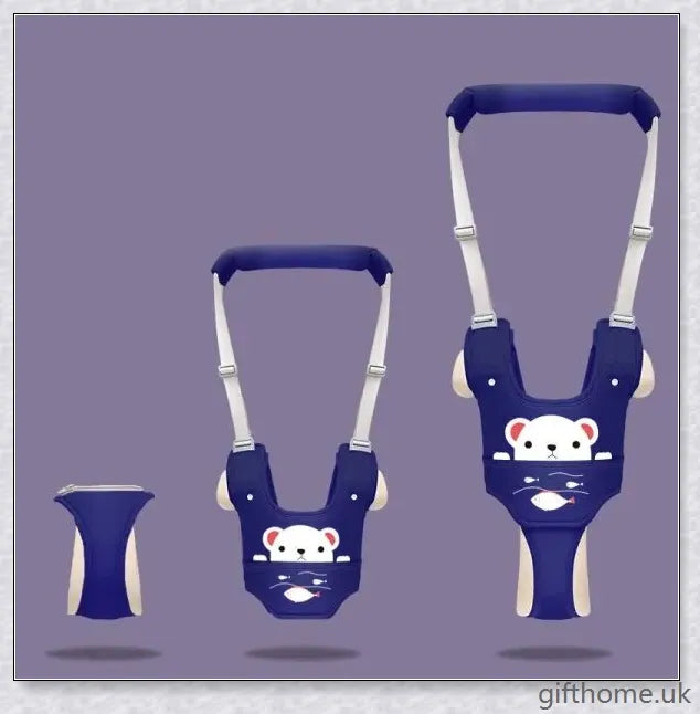 Premium baby walker with adjustable harness backpack, available in a variety of charming colour options to suit any nursery decor.