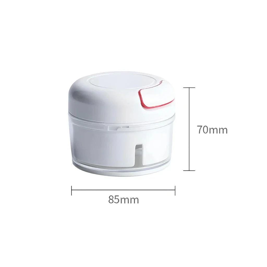 A high-quality manual food processor with sharp blades for effortlessly chopping, mincing, and processing a variety of ingredients.