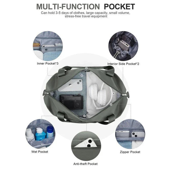 Large Expandable Travel Duffel Bag in Pink - A versatile and durable companion for any journey