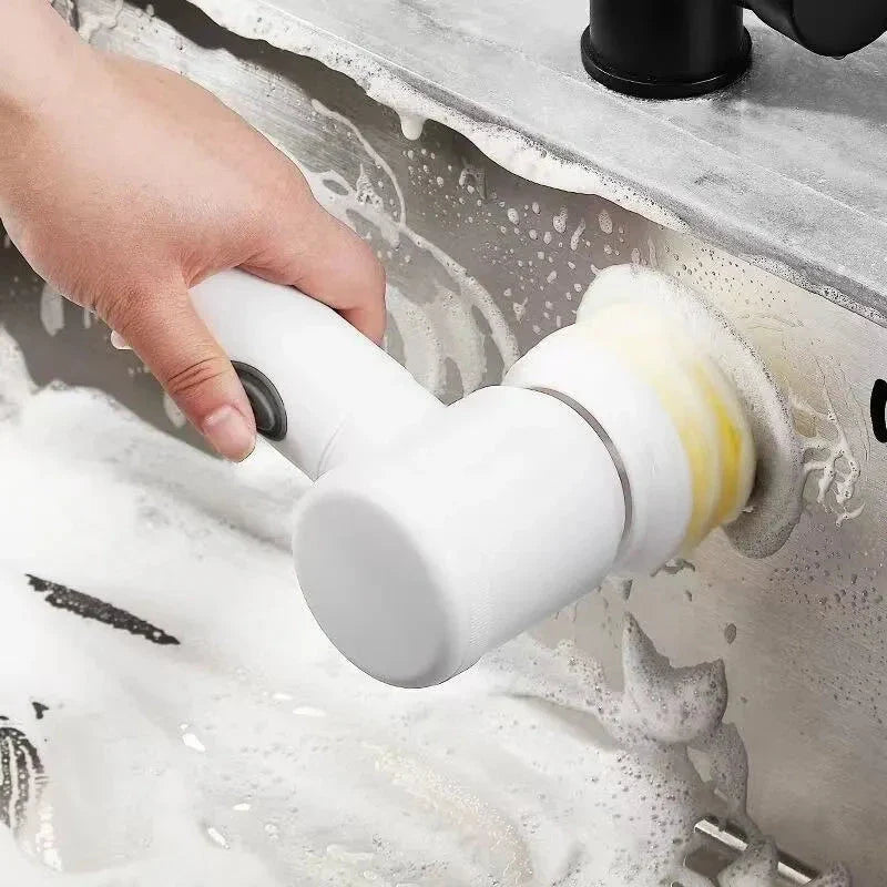 Trendha Multi-Function Electric Cleaning Brush for Effortless Scrubbing on Dishes, Countertops, and Bathroom Surfaces