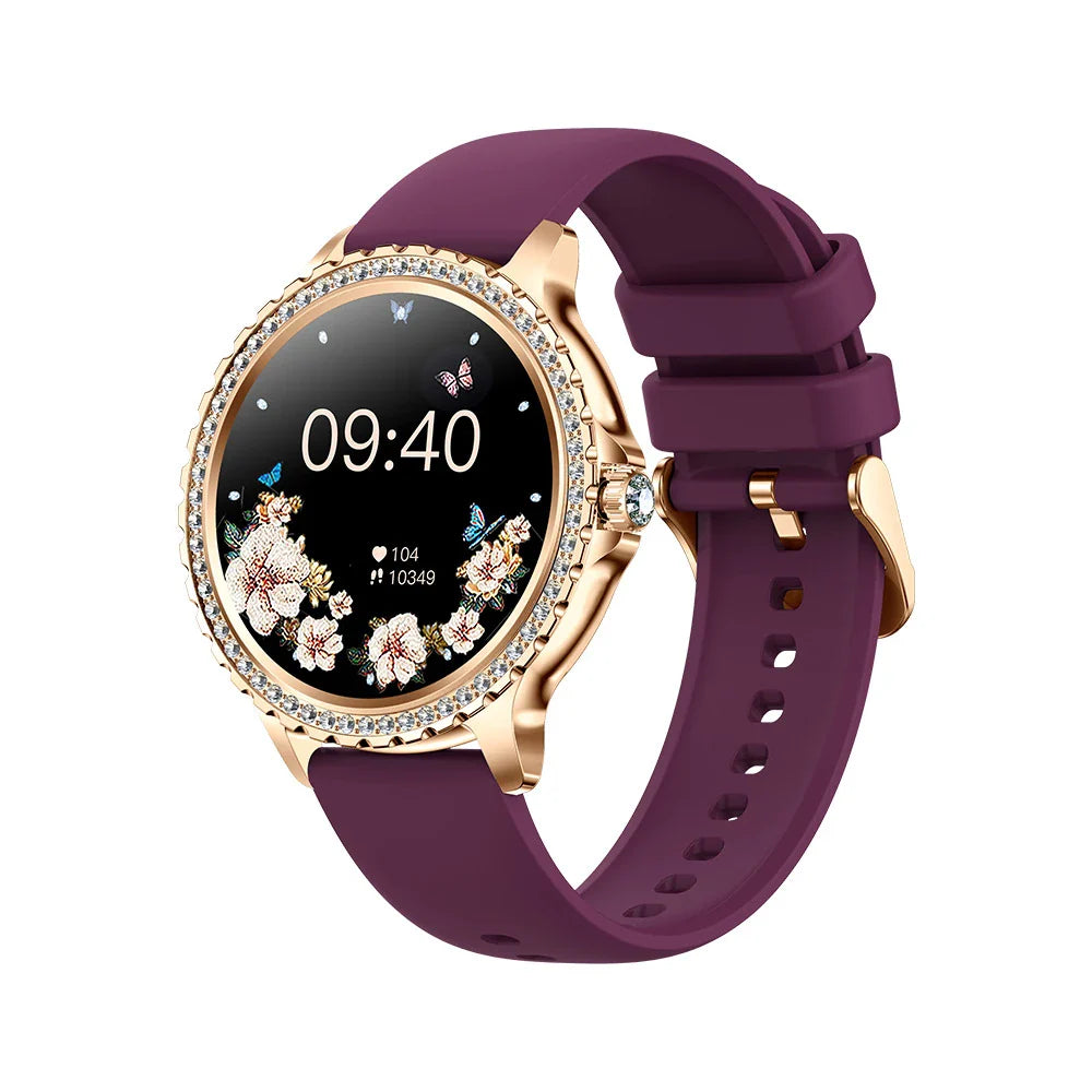 Stylish smart watch with heart rate, blood pressure, and blood oxygen monitoring for an active lifestyle
