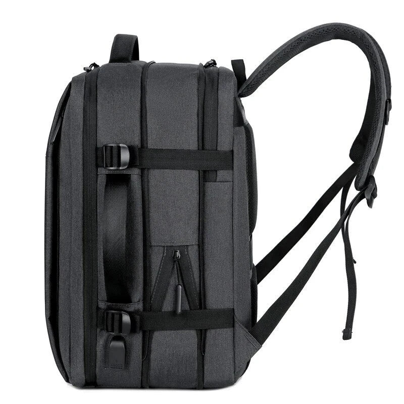 Premium Expandable Travel Backpack with USB Charging Port and Waterproof Oxford Fabric