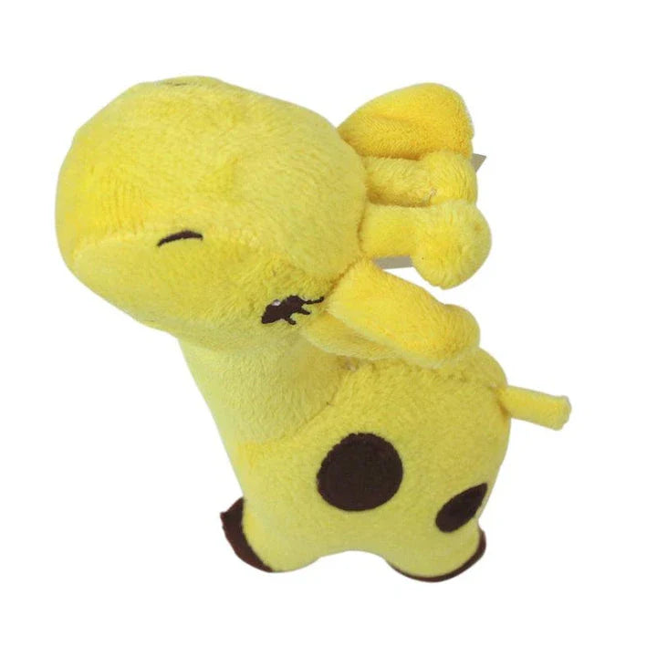 Chewing Deer Shape Plush Toys for Dogs in Blue, Green, Pink, and Yellow Colours