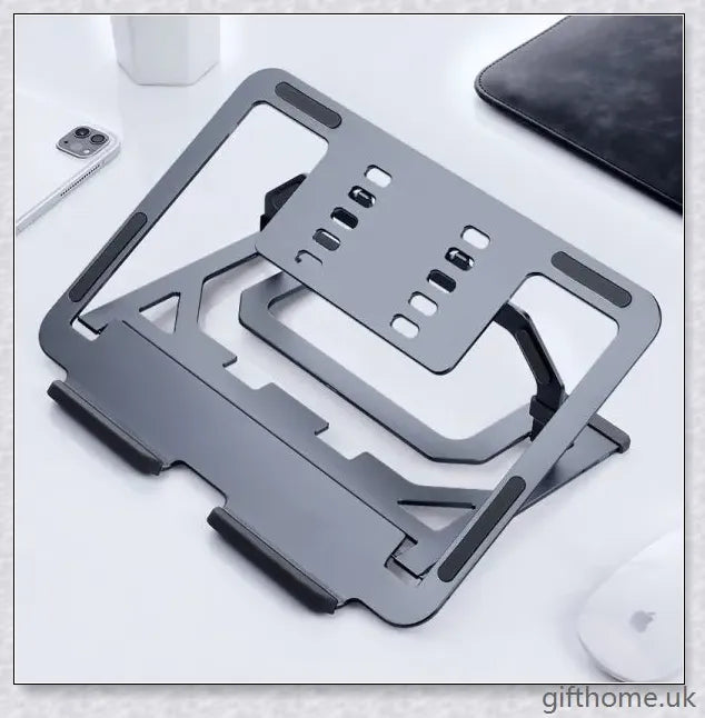 GiftHome UK Adjustable Aluminium Laptop Desk Holder with Cooling