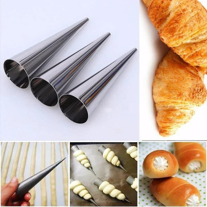 GiftHome UK Premium Croissant Baking Tubes - 5-Piece Set