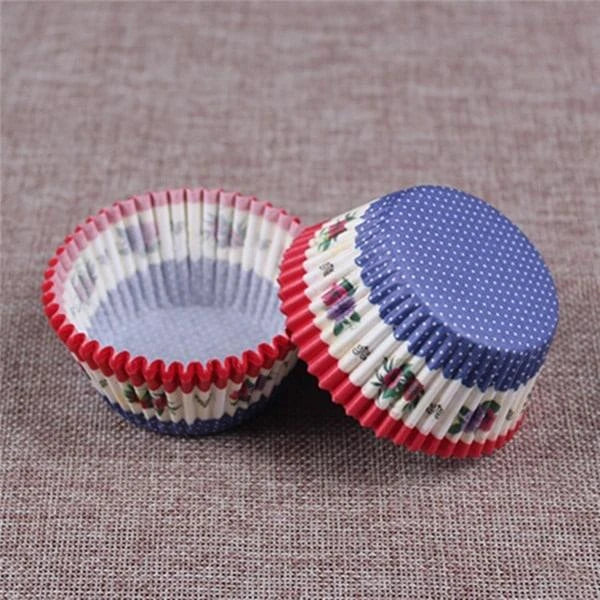 Premium British-made paper cupcake liners in a mixed colour pack, perfect for baking delicious treats at home
