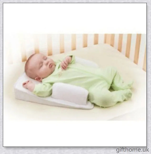 Premium Baby Sleep Positioner & Anti-Roll Pillow with elevated head design and breathable mesh material