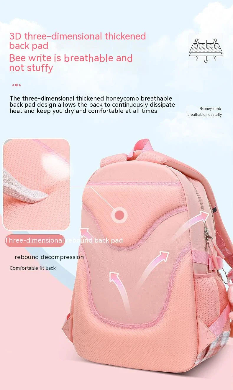Charming children's backpack with cartoon design, ample capacity, and lightweight nylon construction