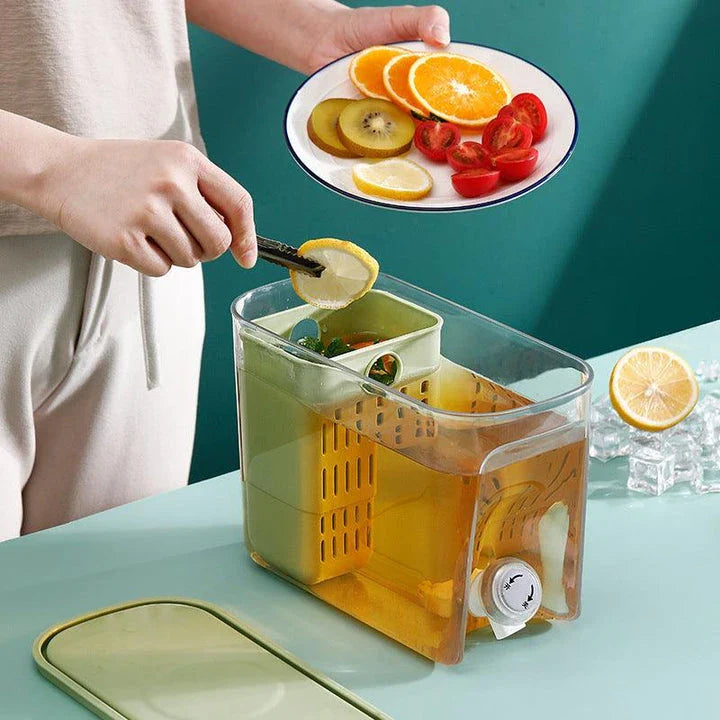 Premium British-Made Home Refrigerator Water Cooler with Tap, featuring a sleek and contemporary design for modern kitchens.