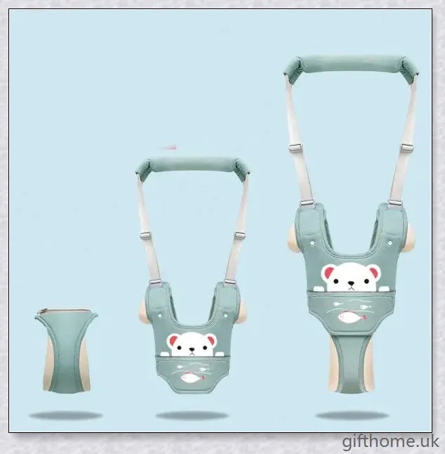Premium baby walker with adjustable harness backpack, available in a variety of charming colour options to suit any nursery decor.