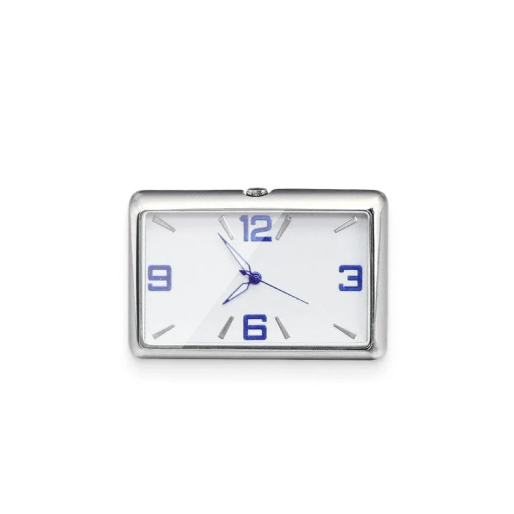 Mini Sticker Quartz Clock with traditional analog dial and hands, perfect for dashboards, desks and walls