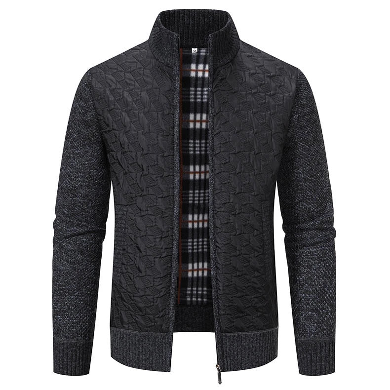 Premium slim-fit jacket with stand collar in a range of classic colours, made from high-quality chenille fabric for exceptional warmth and comfort.