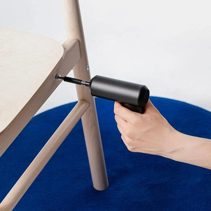 A powerful 3.6V cordless electric screwdriver with 12 precision bits, designed for efficient home DIY tasks like furniture assembly and appliance repair.