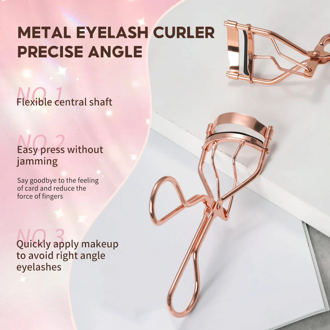 OVW 1PCS Eyelash Curler Clip in rose gold, designed for effortlessly curled and volumized lashes